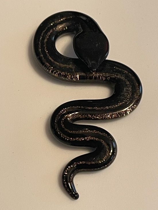 Artisan Jewelry - Hand Blown Snake Glass Pendant